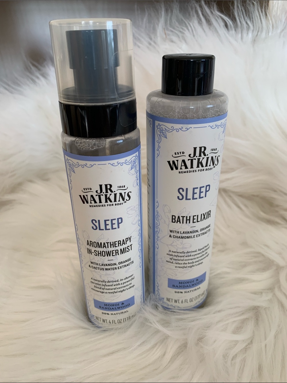 J.R. Watkins Sleep Aromatherapy In-Shower Mist & Bath Elixir Monoi & Sandlewood